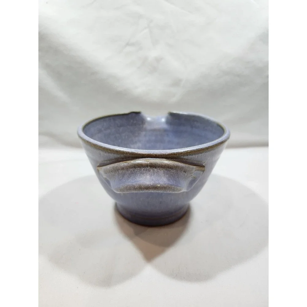Handmade Signed CH 5-223, Pottery Bowl, Blues & Browns, BEAUTIFUL!